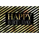 Geburtstagskarte black Streifen