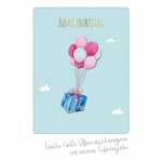 Geburtstagskarte Ballons Geschenk