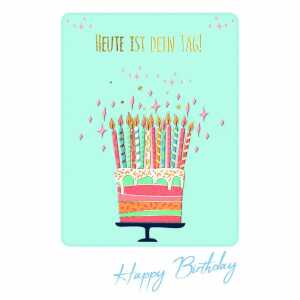 Geburtstagskarte Torte 4016723858374