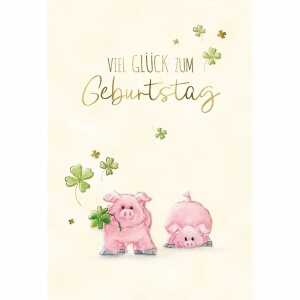 Geburtstagskarte Glücksschwein 4016723858640