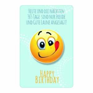 Geburtstagskarte Smiley 4016723858879