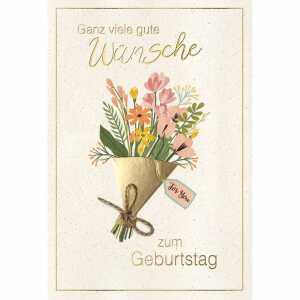 Geburtstagskarte Blumenstrauß 4016723859333