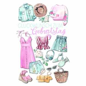 Geburtstagskarte Frauen Kleidung