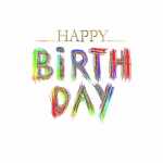 Geburtstagskarte Schrift bunt 4016723859463
