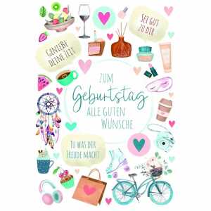 Geburtstagskarte Mädchen Motive