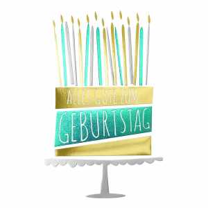 Geburtstagskarte Torte 4016723859494