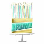 Geburtstagskarte Torte 4016723859494