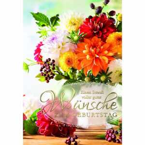 Geburtstagskarte Blumenstrauß 4016723859555