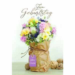 Geburtstagskarte Blumenstrauß 4016723859562