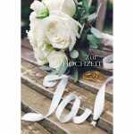 Glückwunschkarte Vermählung Rosen, Glittereffekt