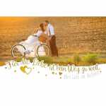 Glückwunschkarte Hochzeit Brautpaar Feld