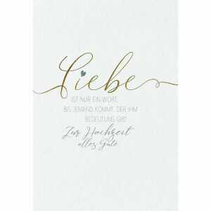 Glückwunschkarte Hochzeit Schrift