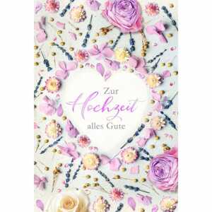 Glückwunschkarte Hochzeit Blüten