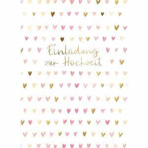 Einladungskarten Hochzeit 5er 4016723917002