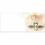 Tischkarten Hochzeit Schwäne Ja