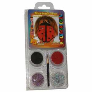 Motivschminke Marienkäfer 4 Farben, Pinsel