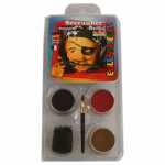 Motivschminke Seeräuber 4 Farben, Pinsel