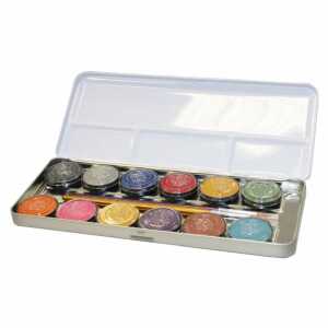 Schminkpalette 12 Farben Perlglanz, Metall