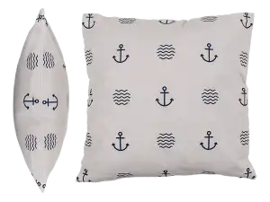 OOTB Weißes Deko-Kissen Modern Maritime