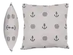 OOTB Weißes Deko-Kissen Modern Maritime