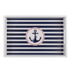 OOTB Weißes Holz-tablett mit Anker Traditional