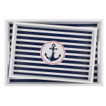 OOTB Weißes Holz-tablett mit Anker Traditional