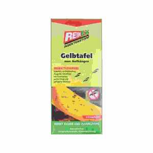 Gelbtafel Insektenstopp zum Aufhängen 5er, Insektizidefrei Klebefalle