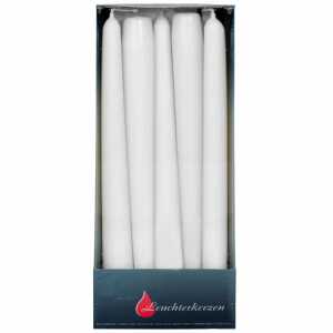Leuchterkerzen 22x240mm weiss 10er