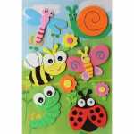 3D Moosgummi-Sticker Gartentiere, selbstklebend