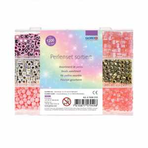 Perlenset Buchstaben Würfel Farbe 1200teilig, verschiedene Sorten