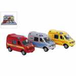 Einsatzfahrzeuge 9cm sortiert mit Rückzug, 3...