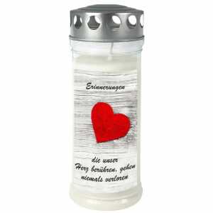 Gedenkkerze 70x170mm Herz 9001691133870