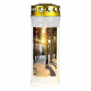 Gedenkkerze 70x170mm Winterwald