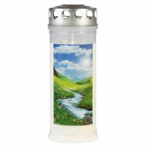 Gedenkkerze 70x170mm Gebirgsbach