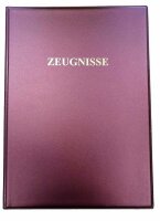 ADINA Zeugnissmappe metallic bordeaux rot gepolsterter...