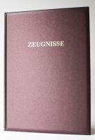 ADINA Zeugnissmappe metallic bordeaux rot gepolsterter Deckel