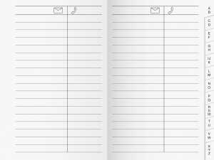 BRUNNEN Registerheft 7,2x10,2cm fürKalender