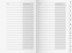 2026 Brunnen Adress-Registerheft 70×110 mm weiß