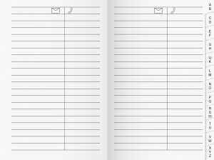 BRUNNEN Registerheft 7,6x11,2cm fürKalender