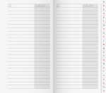 2026 Brunnen Adress-Registerheft laminierte Taben...