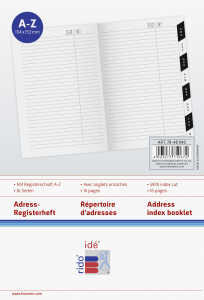 2026 Rido Adress-Registerheft 104×153 mm weiß