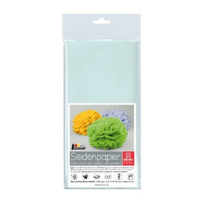 Werola Seidenpapier 20g/qm 50cmx70cm 5 Bogen aqua mint