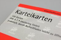 Staufen Karteikarte A7 100St 180g liniert rosa Kopflinie 2-fach