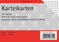 Staufen Karteikarte A6 100St 180g kariert weiß...