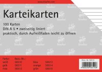 Staufen Karteikarte A5 100St 180g liniert weiß...