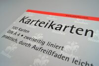 Staufen Karteikarte A4 100St 180g liniert blau Kopflinie 2-fach