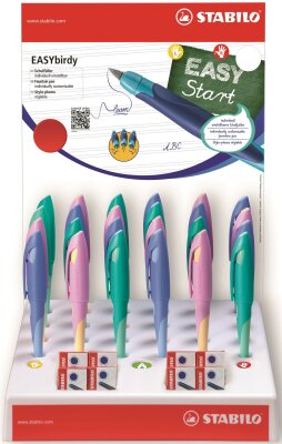 STABILO EASYbirdy Pastel Feder A 24er Display mit Warenpaket