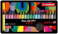 STABILO Pen 68 MAX 20er Metalletui „ARTY"