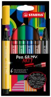 STABILO Pen 68 MAX 6er Etui „ARTY"