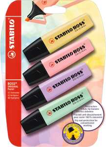 STABILO BOSS ORIGINAL Pastel 4er Blister 5414301525295